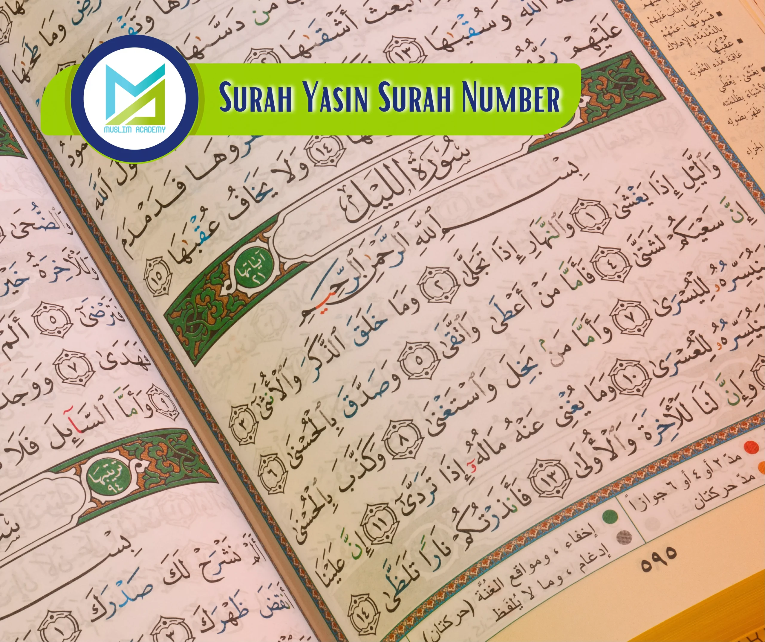 Surah Yasin Surah Number, Muslim Academy
